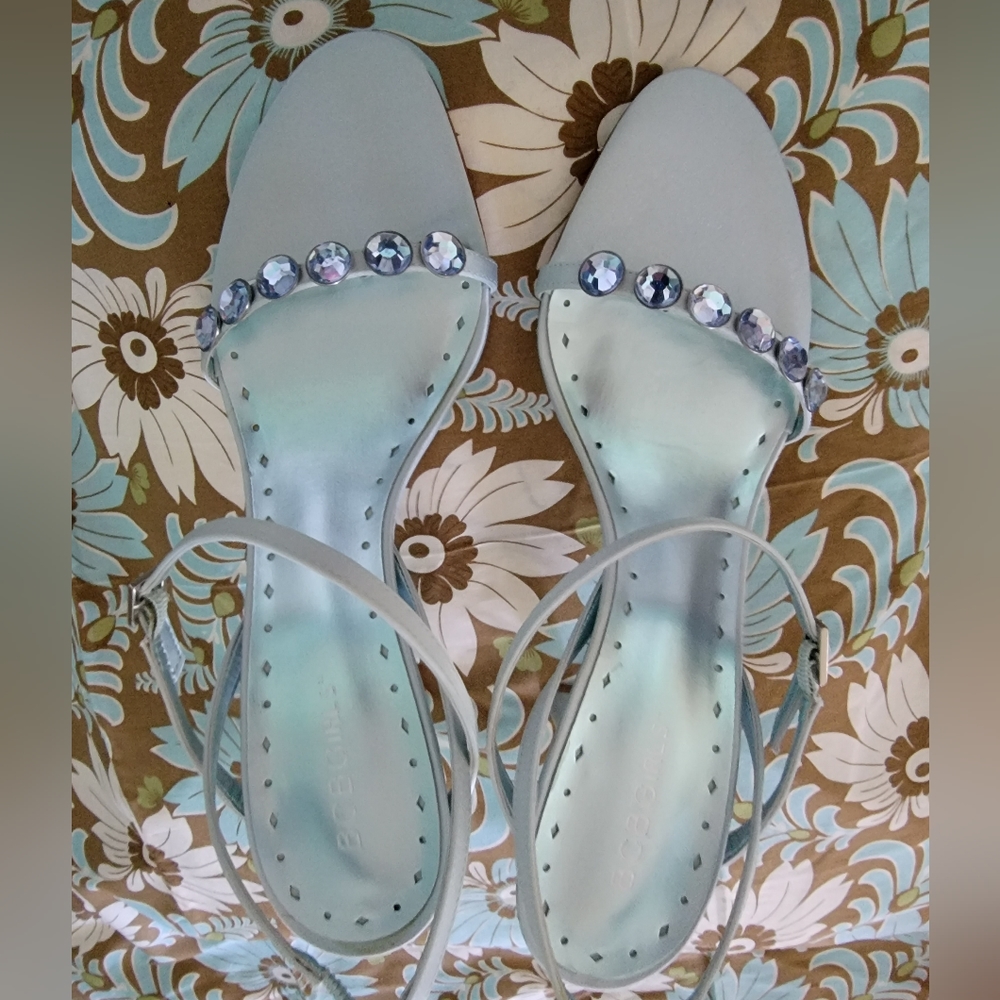 Blue crystal stilettos